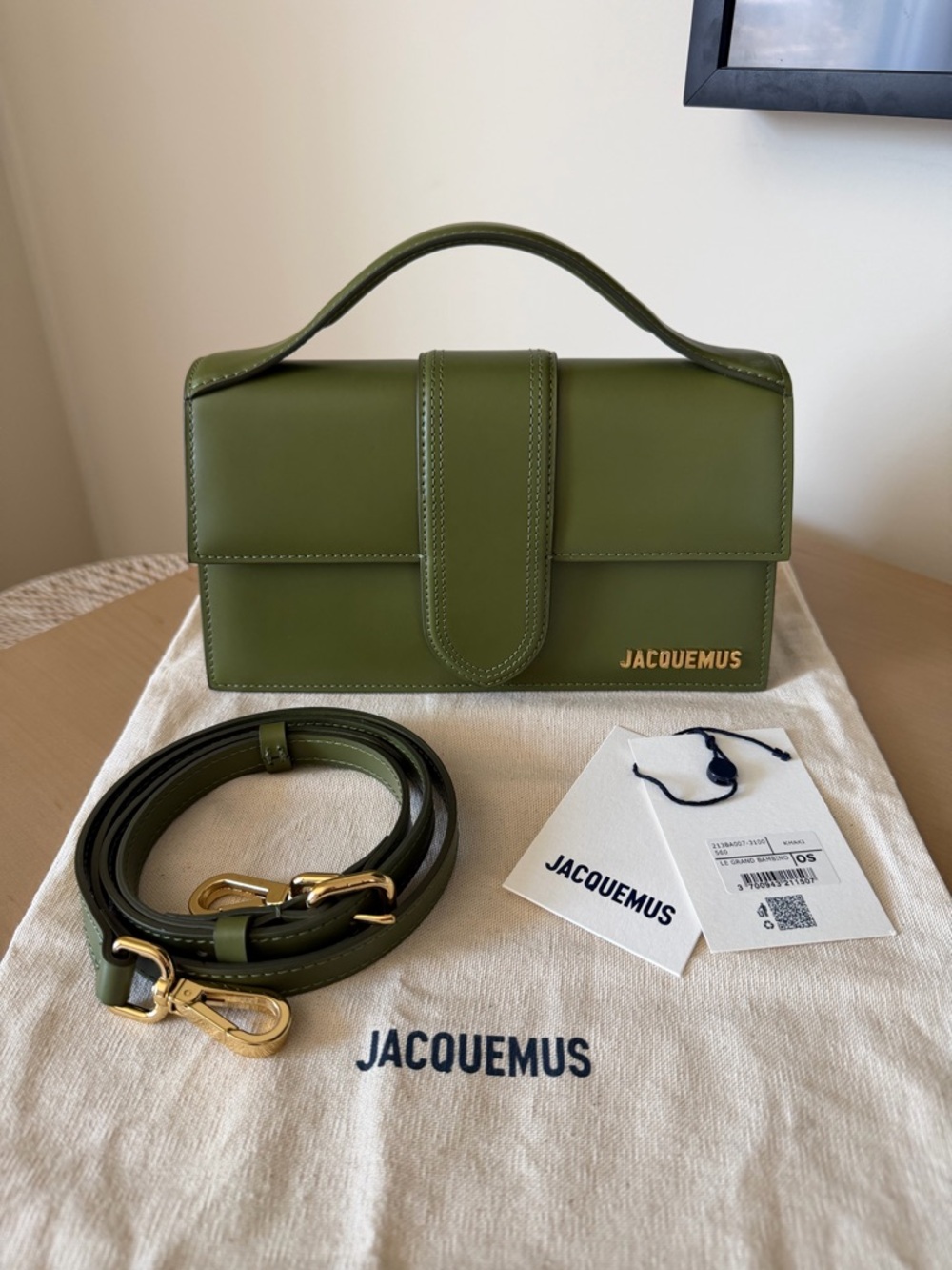 Jacquemus Green Le Bambino Leather Bag